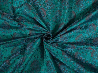 Silk Brocade fabric Blue,Green &amp; Red Color 44&quot;BRO224[2] single length 0.85 yards