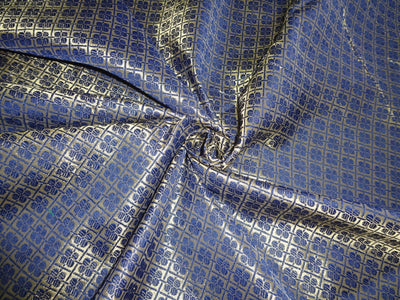 Brocade Navy Blue x mettalic Gold Color 44&quot;BRO553[2]