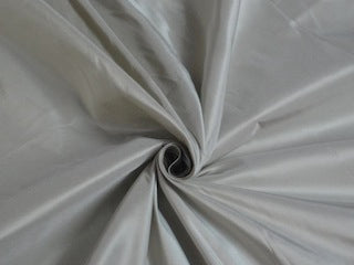 100% Pure SILK TAFFETA FABRIC Silverish Grey 3.27 yards continuous piece 54" wide taf12