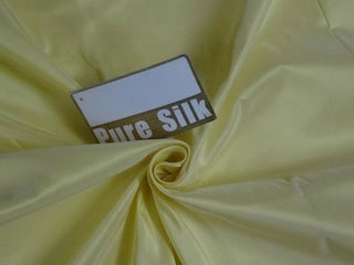 100% Pure SILK TAFFETA FABRIC Golden Yellow 54" wide taf13