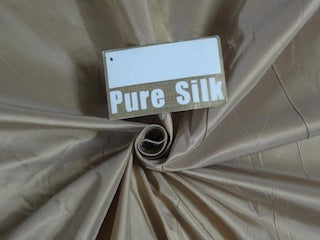 100% Pure SILK TAFFETA FABRIC True Gold color 5.00 yards continuous piece 54" wide taf16