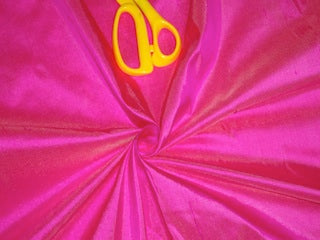 Pure SILK Dupioni FABRIC Neon Hot Pink color