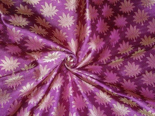 Silk Brocade fabric Purple & Metallic Gold 44" wide BRO243[3]