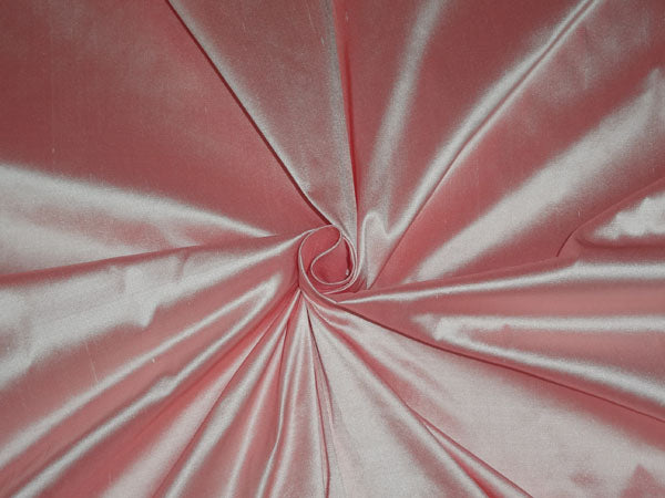 100% PURE SILK DUPIONI FABRIC LIGHT SALMON colour 54" wide PKT203[2]