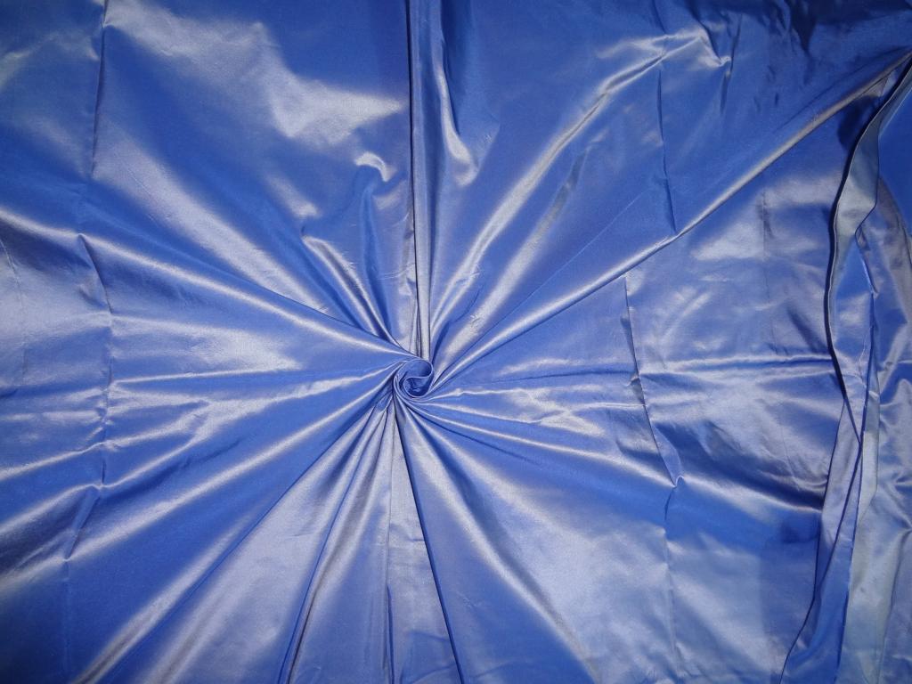 100% Pure SILK TAFFETA FABRIC Icy Blue x Ivory color 54" wide taf100