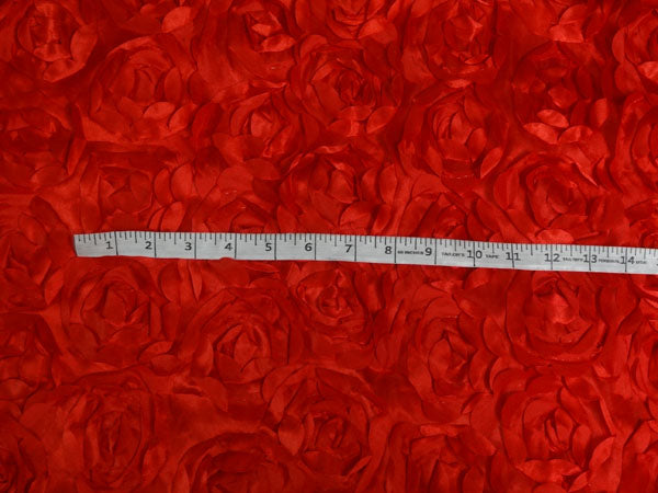 POLYESTER SATIN FABRIC 44&quot; RED COLOR