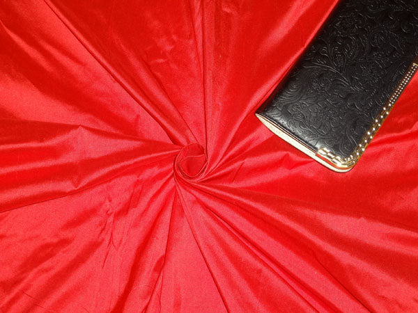 100% PURE SILK DUPION FABRIC PURE RED color 54" wide DUP218[1]/DUP66[5]