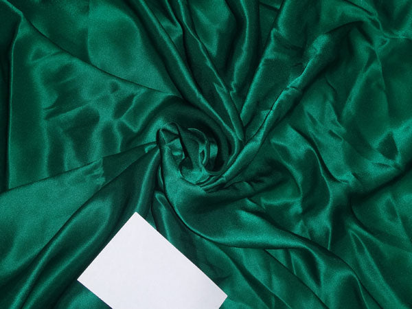 100% PURE SILK SATIN FABRIC 120 GRAMS GREEN COLOR 44