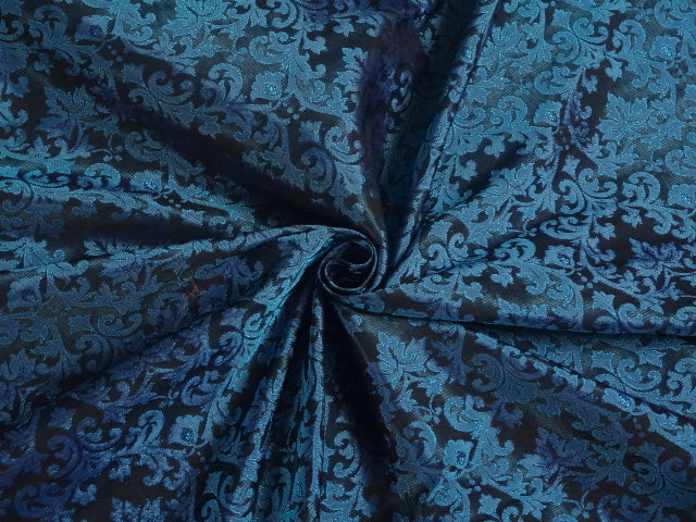 BROCADE jacquard FABRIC BLUE COLOR 44" wide BRO72[5]