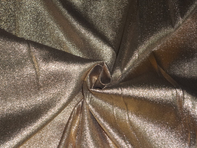 Glitter metallic satin tissue fabric available in gold as well as silv ...