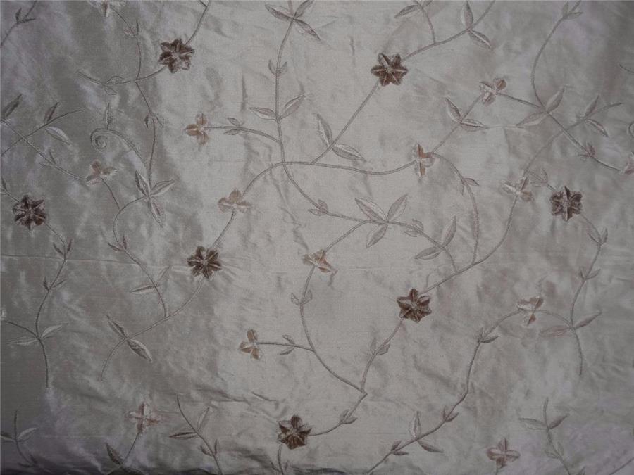 100% silk dupioni embroidery fawn color 54&quot; wide DUPE21[3]