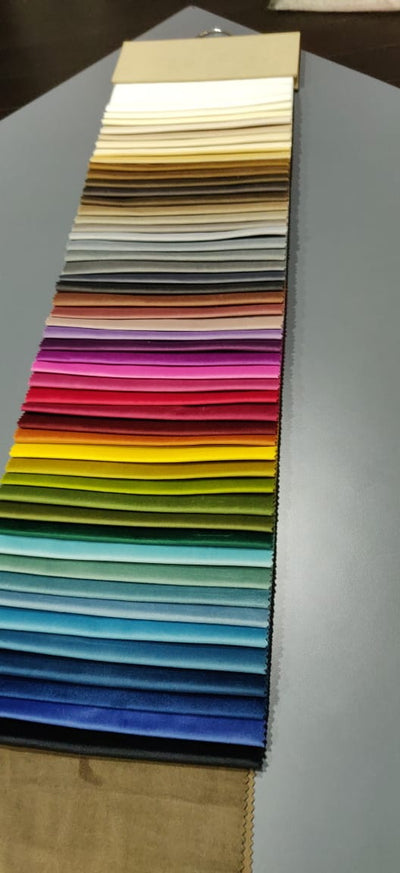 High Quality Italian Color Shade Chart Velvet Fabric