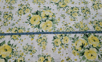 100% linen beautiful floral print fabric 58" wide[ 11505]