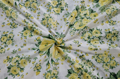 100% linen beautiful floral print fabric 58" wide[ 11505]