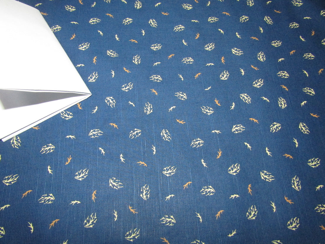 100% Linen Printed Bright Blue color Fabric 58" wide[11480]
