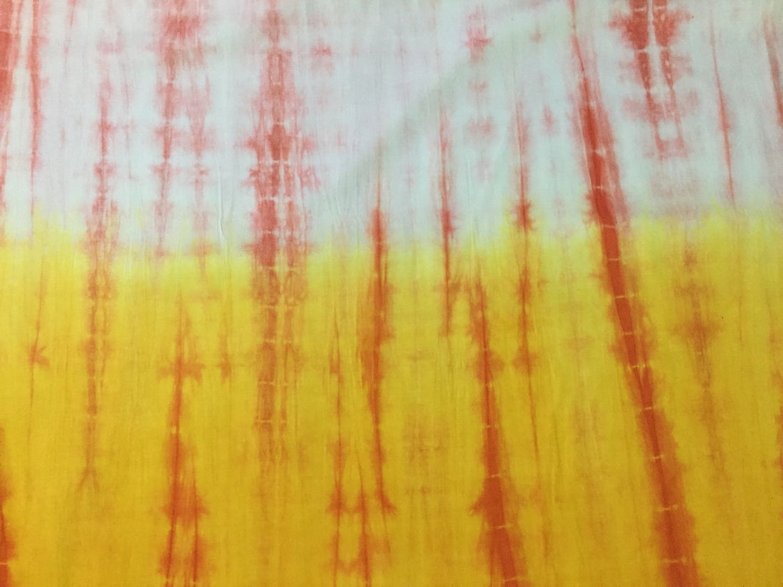 Tencel Dobby Tie Dye Red X Yellow [marble] color Print 58" wide [11062]
