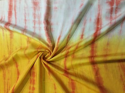 Tencel Dobby Tie Dye Red X Yellow [marble] color Print 58" wide [11062]