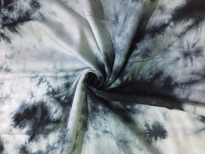 Tencel Dobby Tie Dye Black X White [marble] color Print 58" wide [11064]