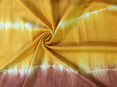 Tencel Dobby Tie Dye Brown X Yellow [marble] color Print 58" wide [11066]