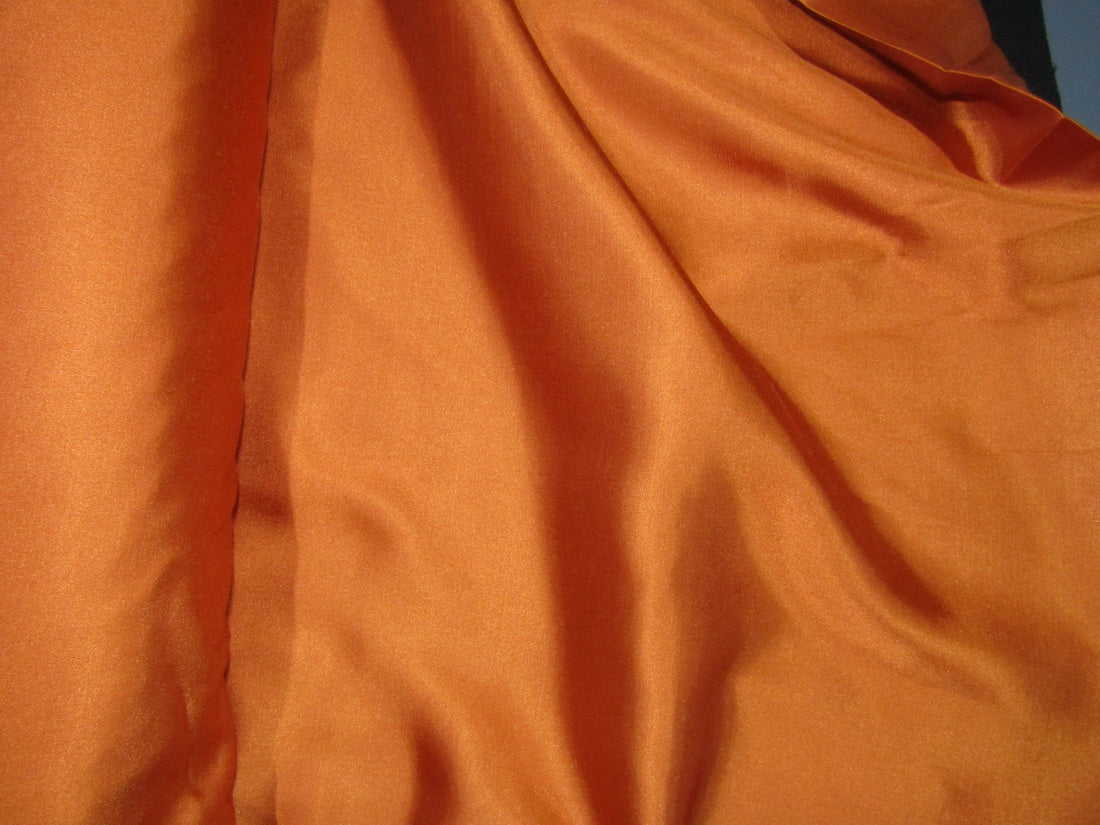 Tan Orange viscose modal satin weave fabric 44" wide [10055] (8)