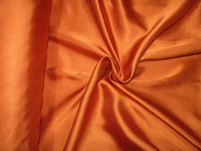 Tan Orange viscose modal satin weave fabric 44" wide [10055]
