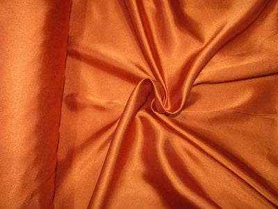 Tan Orange viscose modal satin weave fabric 44" wide [10055] (8)