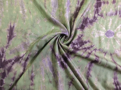 Tencel Dobby Tie Dye Green X Purple color Print 58" wide [11069]