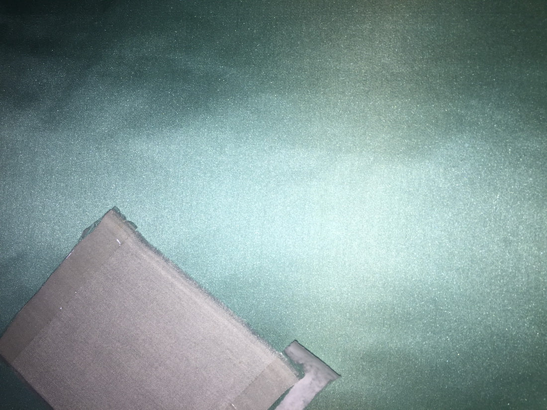 100% Silk Duchess Satin Fabric green x gold color40 momme 54" wide