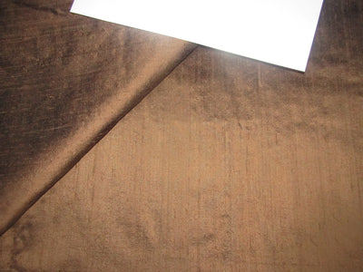 100% pure silk dupioni fabric BROWN 54" wide with slubs MM100[4]