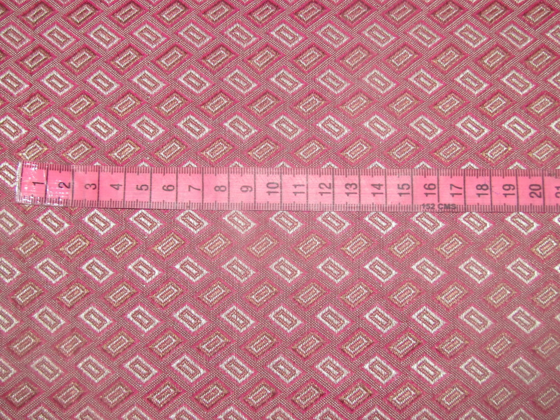 Silk Brocade fabric red color 44" wide single length BRO773[8]  2.46 meters