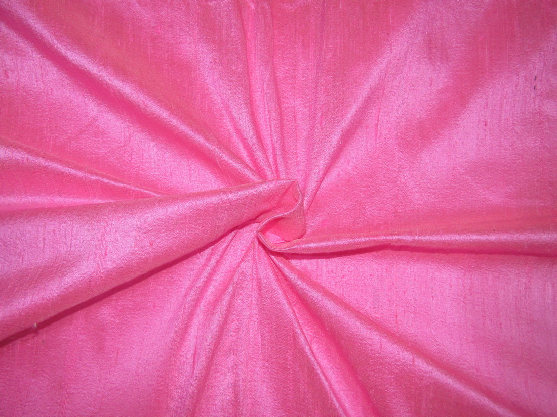 100% pure silk dupioni fabric pink 44" wide with slubs MM102[2]