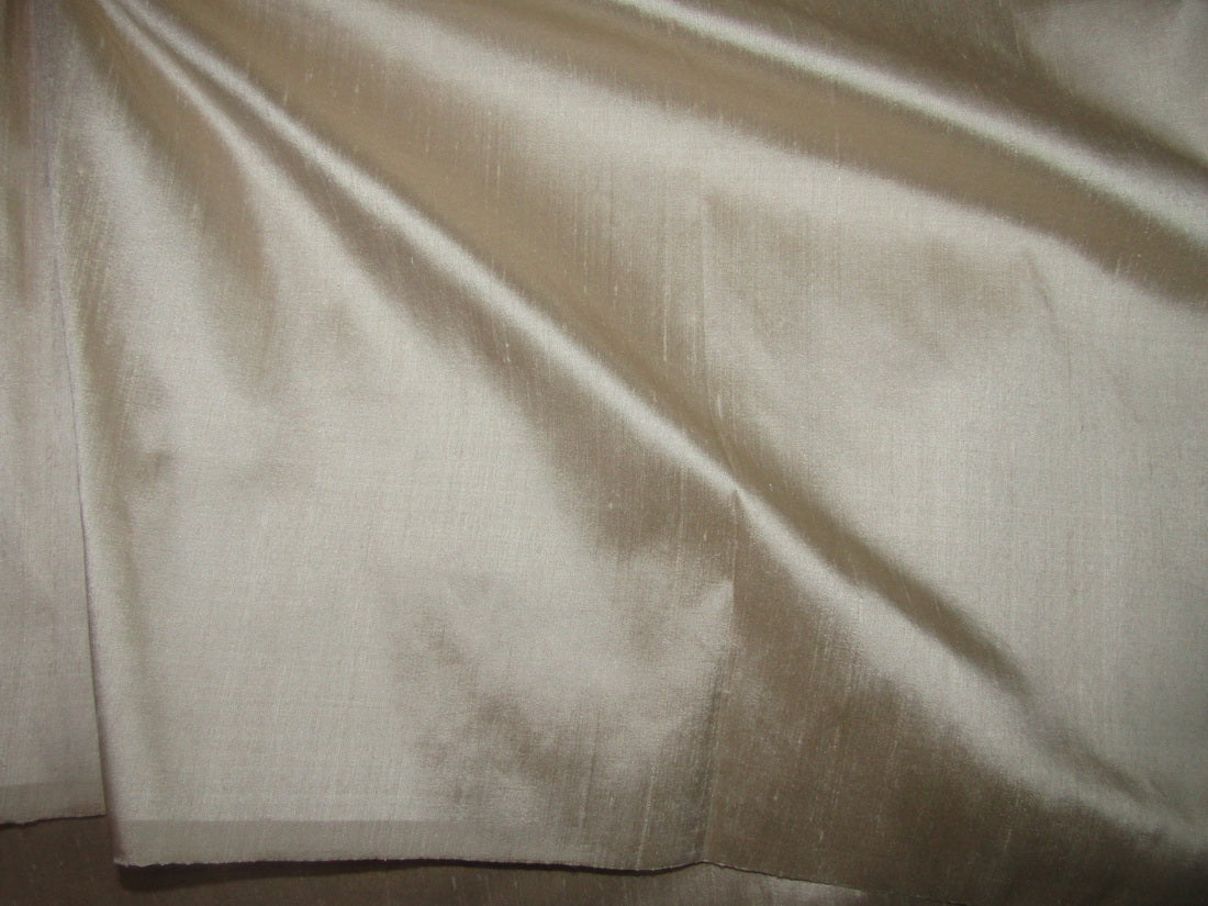 100% pure silk dupioni fabric beige 44" wide with slubs MM102[3]