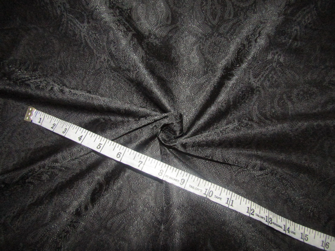 Silk Brocade Fabric Black colour 44" wide BRO26[3]