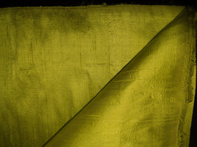 100% pure silk dupioni fabric golden green 44" wide with slubs MM103[2]