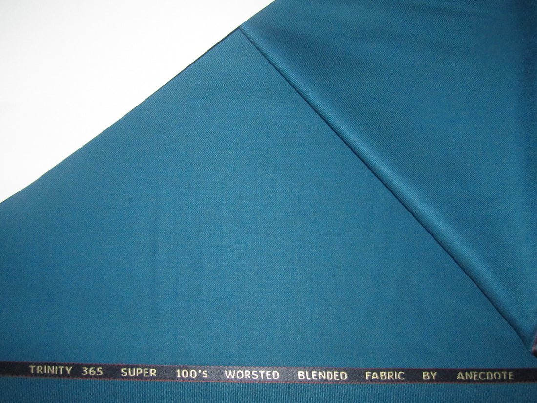 woolen fabric teal 58" wide wool [11513]