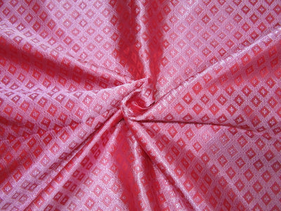 Silk Brocade fabric Pink 44" wide BRO176[2]