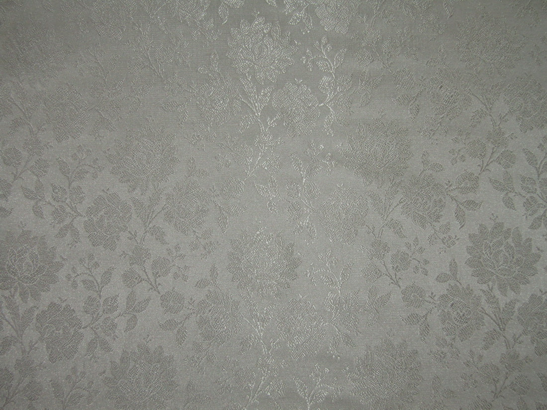 Silk Brocade fabric ivory white 44" wide BRO716[3]