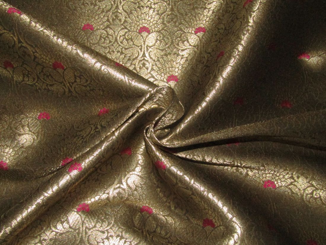 Silk Brocade fabric available in three colors 44" wide BRO806[1]-[3]