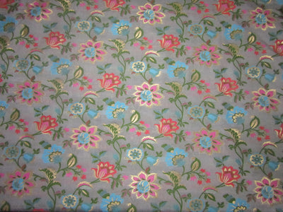 Silk Brocade fabric ice blue pink green x metallic gold color 44" wide BRO722[4]