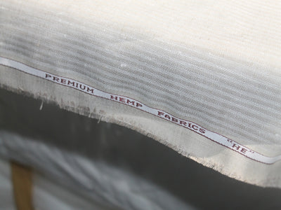 100% HEMP Natural color with herringbone design fabric 58" wide [11896]