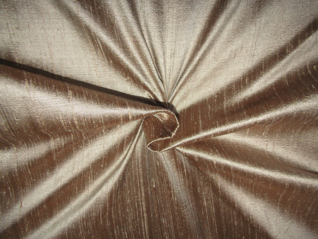 100% pure silk dupioni fabric iridescent golden brown color 54" wide with slubs MM93[1]