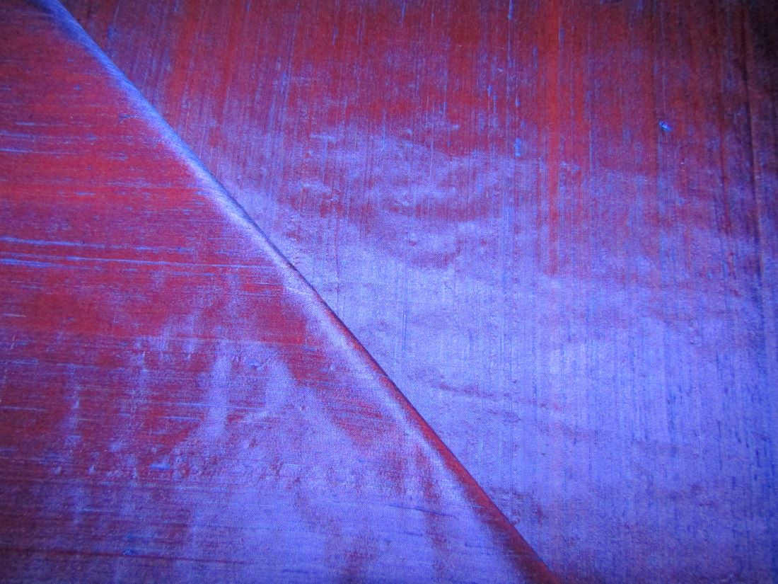 SILK Dupioni Royal Blue x Red Shot = [ purple iridescent ] Fabric 54" wide MM3[3]