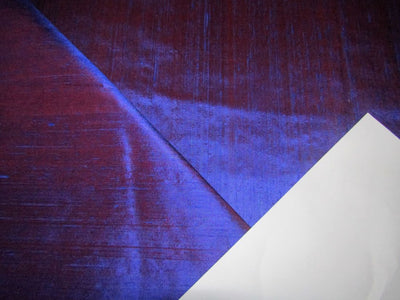 SILK Dupioni Red x Royal blue Shot [purple iridescent] color Fabric 54" wide MM3[4]