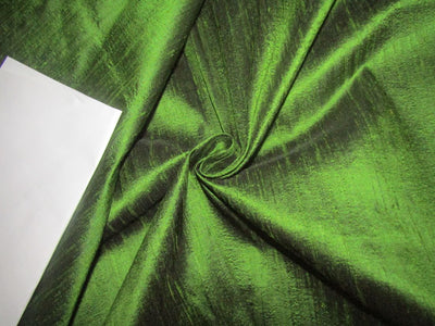 SILK Dupioni Green X Black Fabric 54" wide with slubs MM10[4]