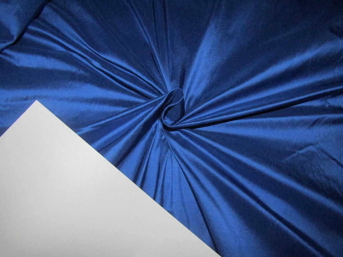 100% PURE SILK DUPIONI blue cobalt Fabric 54" wide DUP353[2]