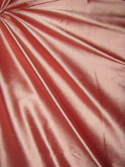 100% Pure Silk Dupion Fabric Rose Pink x red Color 54" wide DUP298[2]