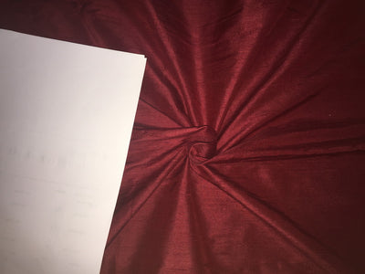 100% pure silk dupion fabric BURGUNDY RED color 54" wide with slabs MM81[10]