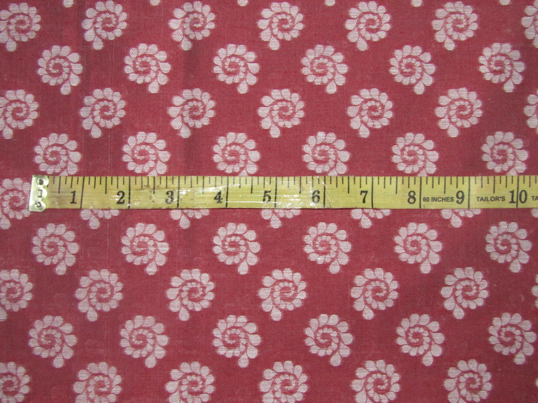 Cotton silk brocade dusky burgundy 44" wide BRO733[4]