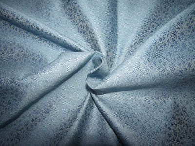 Silk Brocade fabric thunder cloud blue color 44" wide BRO738[3]