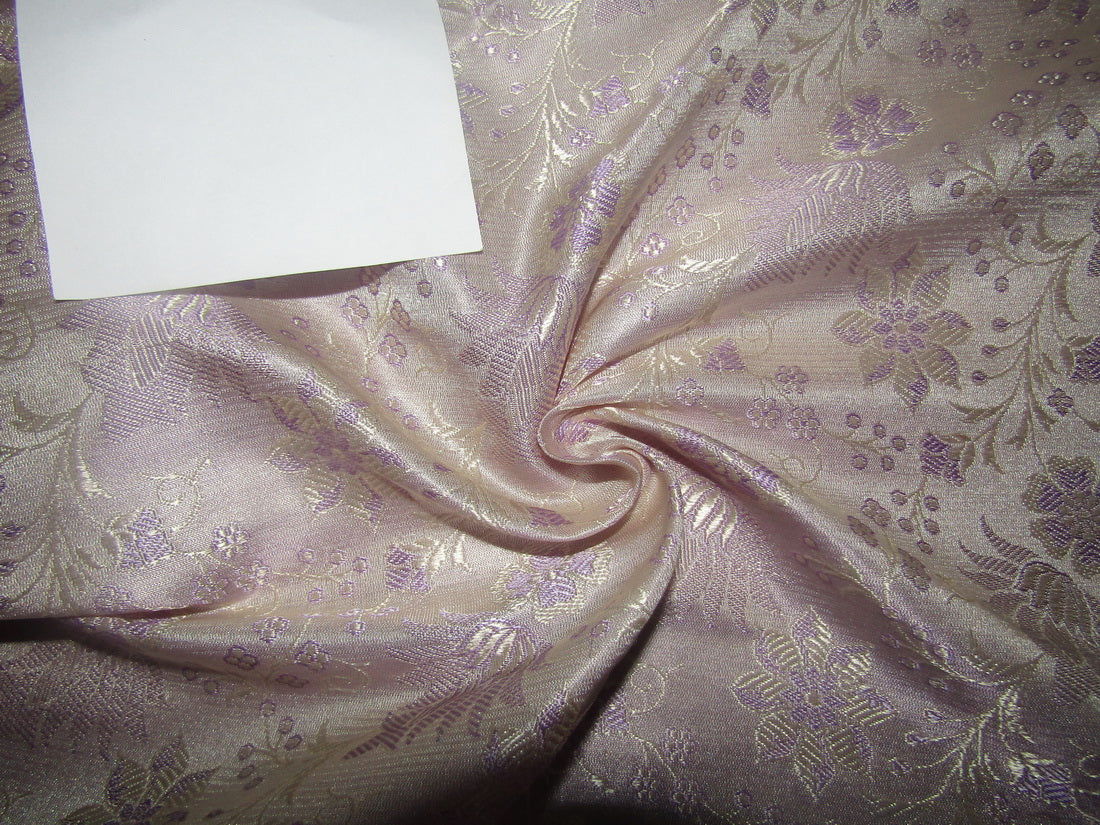 Silk Brocade FABRIC Lavender color 44" wide BRO18[4]